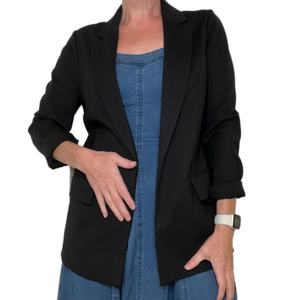 MARLEE Avenue Ponte Open Front Blazer, Black, Small NWOT